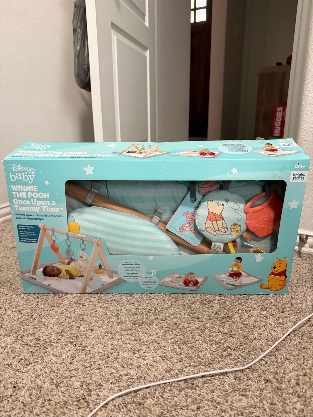 Disney Winnie the Pooh Tummy Time Activity Gym - Teal, White, Orange, Pink